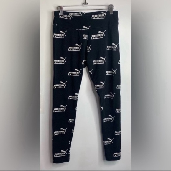 Puma Logo All Over Print Leggings - Picture 1 of 2